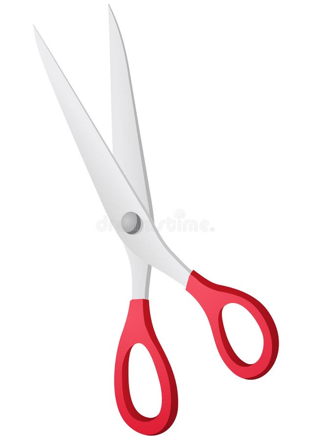 FREE Red Open Scissors Clipart