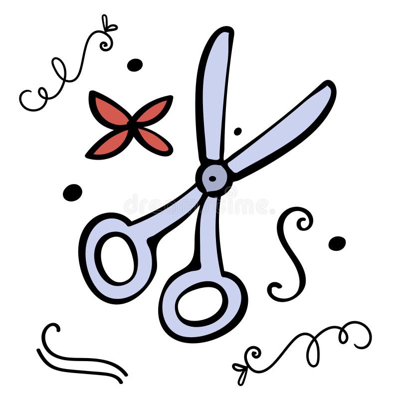 Cartoon Scissors Cutting Hair Stock Illustrations 479 Cartoon