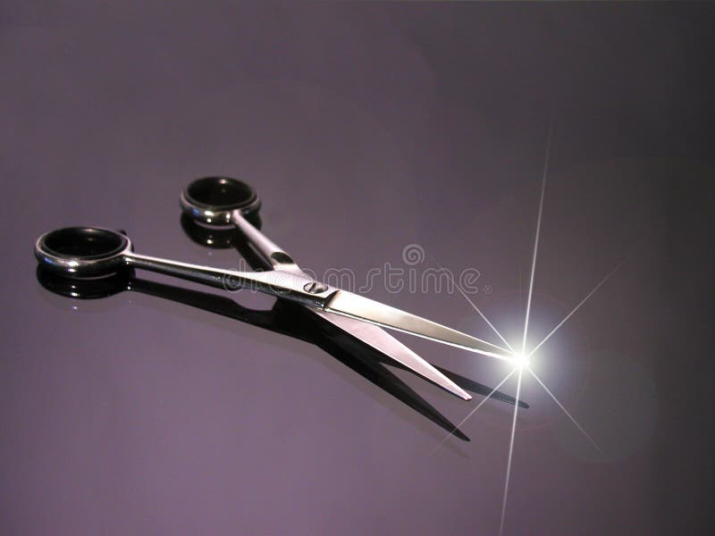 Scissors w/lens Gespür lizenzfreie stockbilder Scissors w/lens Gespür lizenzfreie stockbilder