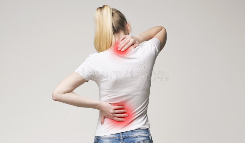 scoliose Probl?mes de moelle ?pini?re sur le dos de la femme image libre de droits scoliose Probl?mes de moelle ?pini?re sur le dos de la femme image libre de droits