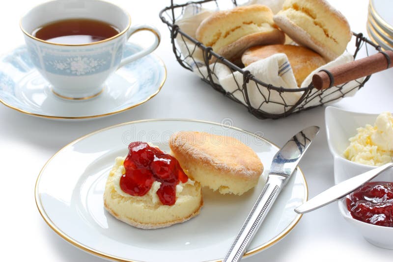 Scone , Cream Tea , Afternoon Tea Stock Photo Image of baked, english 20127650