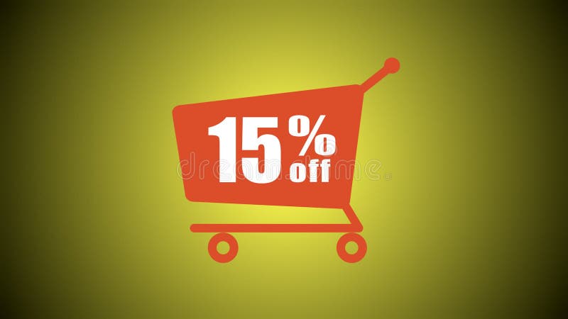 Sconto vendita 15% di sconto con carrello acquisti