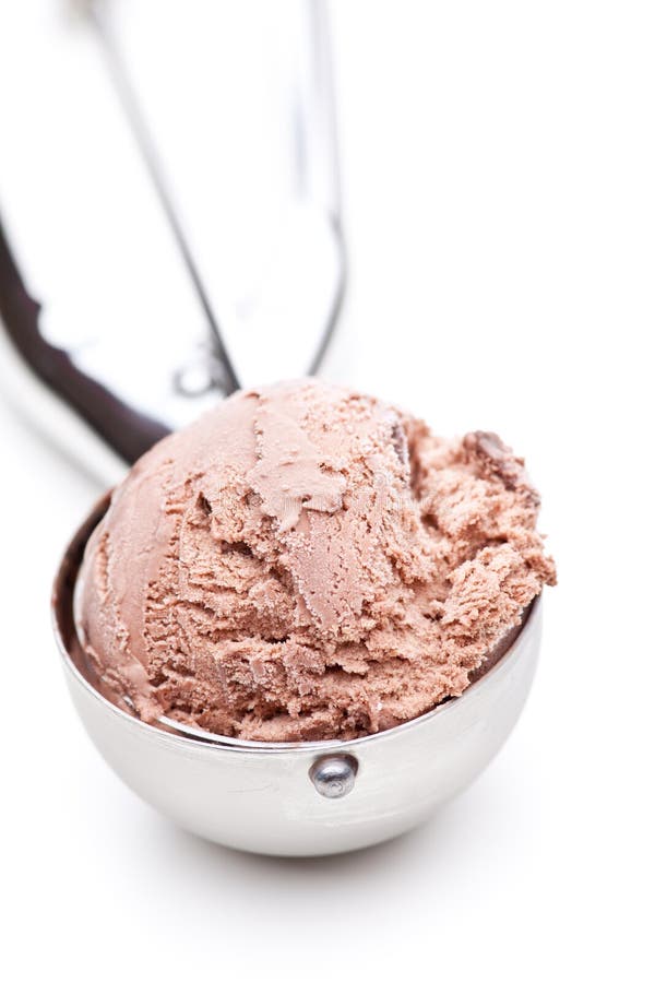 A scoop of chocolate ice cream isolated on white background.

Real edible sweet ice cream, no artificial ingredients used!