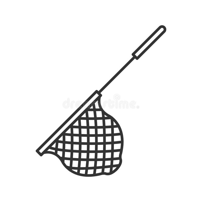 Scoop net linear icon stock vector. Illustration of thin - 175377668