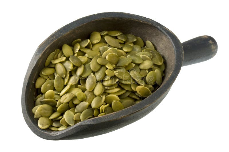 Scoop of pepita - roasted pumpkin seeds