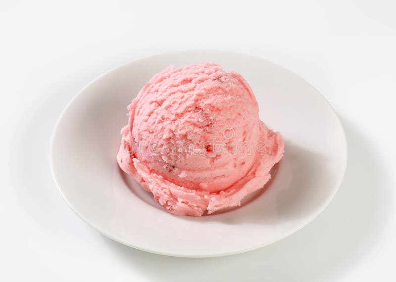 Scoop of pink ice cream stock image. Image of sorbet 56057483