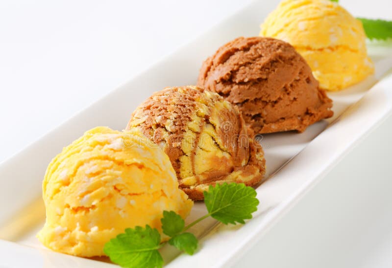 Scoops of ice cream stock photo. Image of custard, cream 33941096