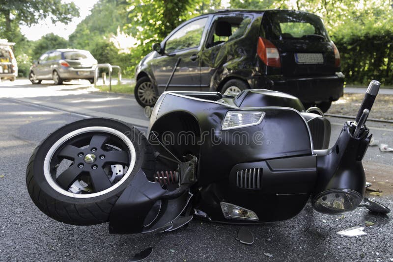 Scooter_accident stock image. Image of motor, transport 123365749
