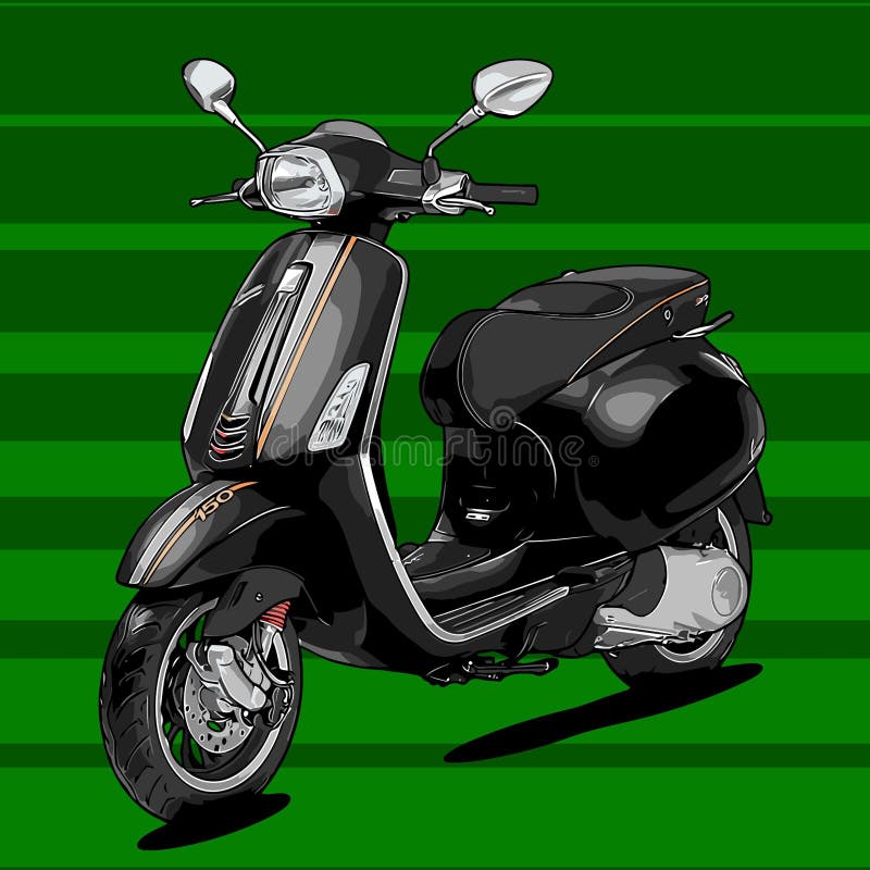 Scooter for graphic design stock vector. Illustration of sport 264417403