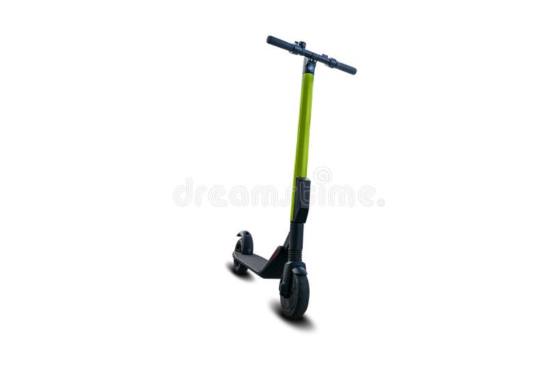 Scooter moderne de coup-de-pied électrique d'isolement sur le blanc Transport alternatif d'Eco photographie stock libre de droits Scooter moderne de coup-de-pied électrique d'isolement sur le blanc Transport alternatif d'Eco photographie stock libre de droits