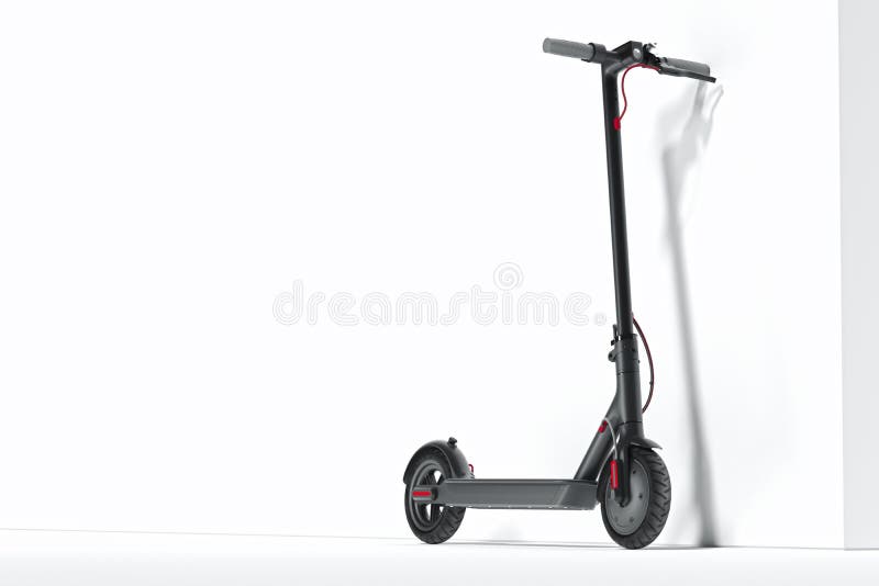 Scooter électrique d'isolement sur le fond blanc Transport d'Eco rendu 3d