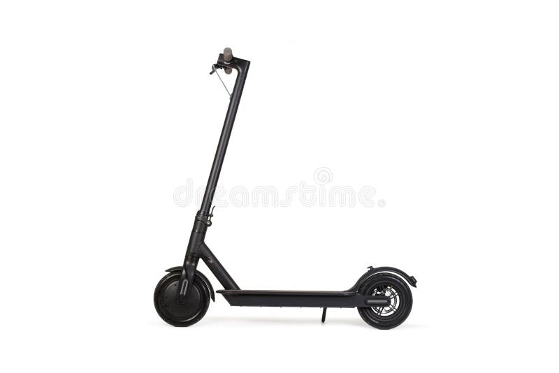 Scooter électrique dans une vue d'isolement photos libres de droits Scooter électrique dans une vue d'isolement photos libres de droits