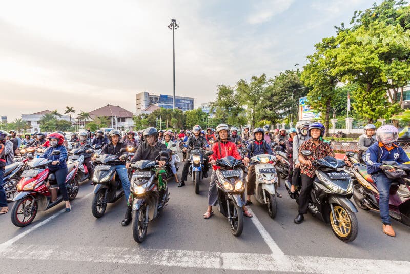 Scooters in Indonesia editorial stock image. Image of java 109415819