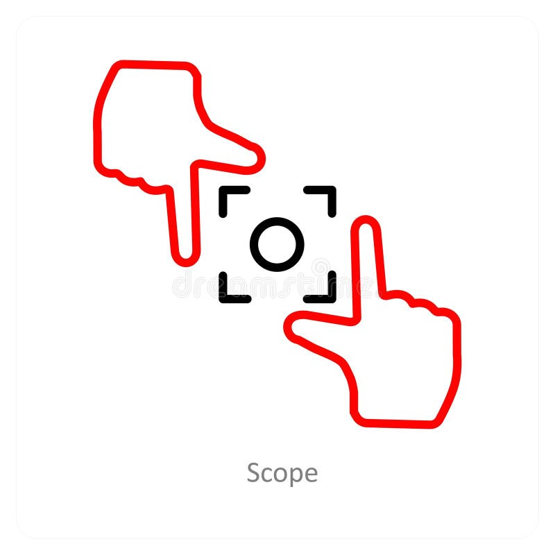 Scope and objective icon concept royalty free illustration