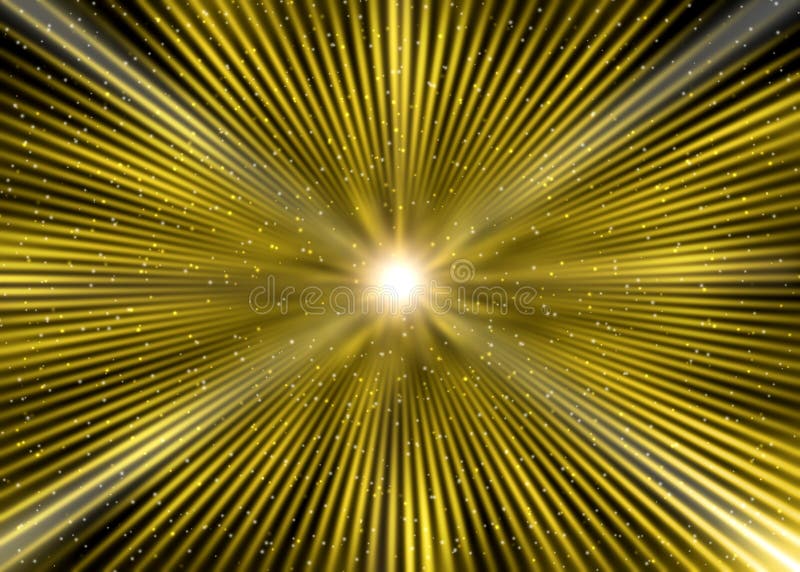 Scoppio dorato astratto della stella nello spazio cosmico fotografia stock libera da diritti Scoppio dorato astratto della stella nello spazio cosmico fotografia stock libera da diritti