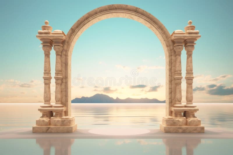 Scoprite la serenità con questa via ermetica che inquadra un calice tranquillo royalty illustrazione gratis