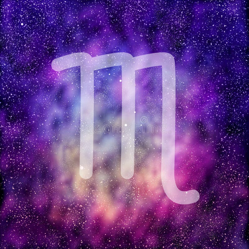 Scorpio. Zodiac Sign. Colorful Galaxy and Stars Background. Cosmic ...