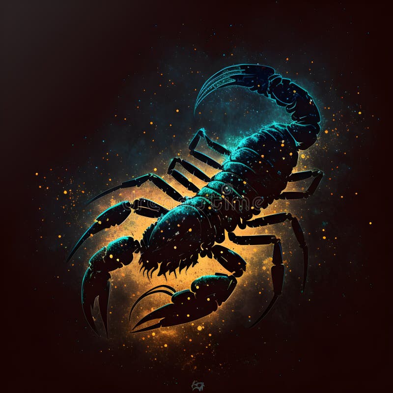 Scorpio Horoscope Sign stock illustration. Illustration of esoteric ...