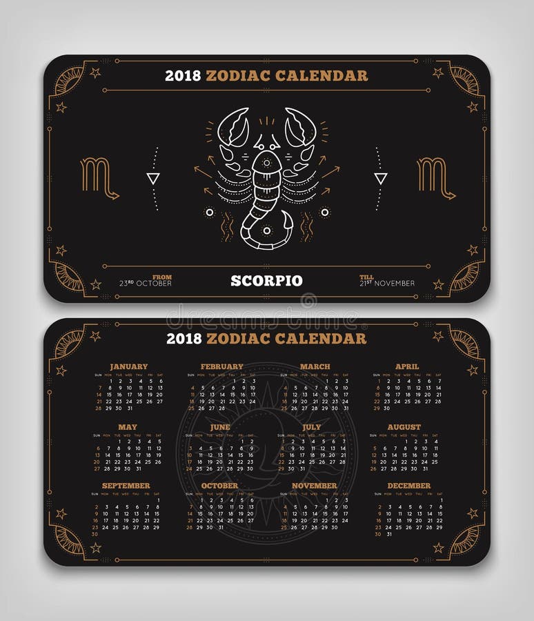 Scorpio Good Days Calendar Customize and Print