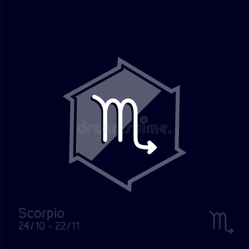 Scorpio Zodiac Sign. Astrology Symbol Vector Illustration Stock ...