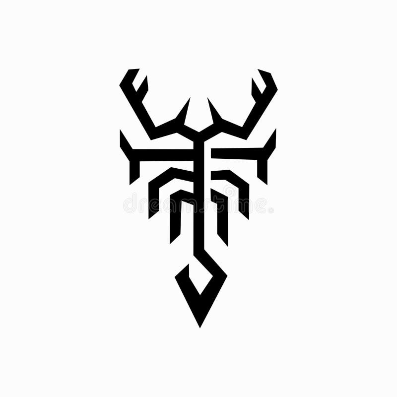 Scorpion Logo Line, Abstract, Zodiac Sign Scorpio, Tribal Tattoo Design Graphic Illustration Symbol in Trendy Outline Linear Stock Vector - Illustration of outline, elements: 196183883