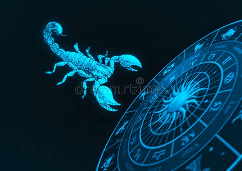 Scorpion Scorpio zodiac stock illustration. Illustration of design -  220729519