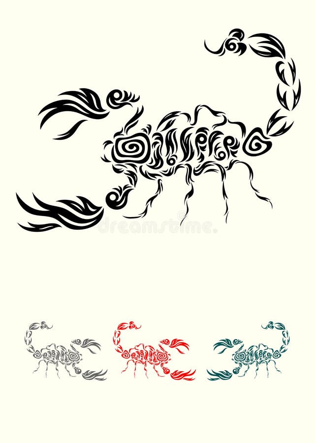 Scorpion tribal stock vector. Illustration of decorative - 41820664