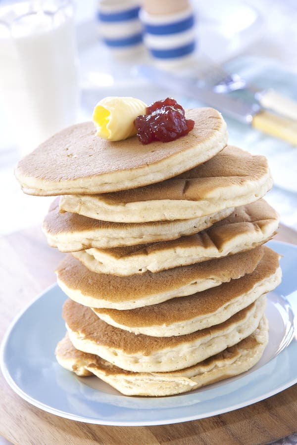 Scotch pancake pile stock image. Image of pile, scottish 7928243