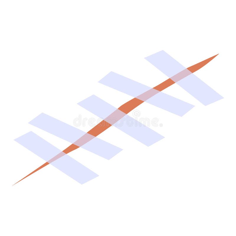 Scotch suture icon, isometric style royalty free illustration
