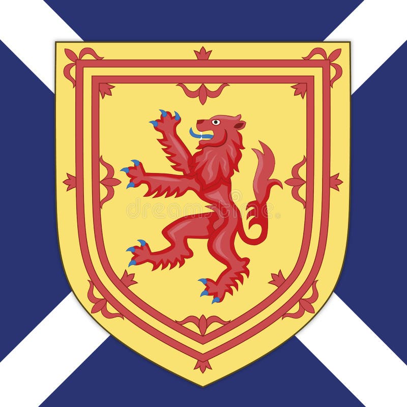 Scotland Coat Of Arms And Flag Stock Photo - Image: 63496330
