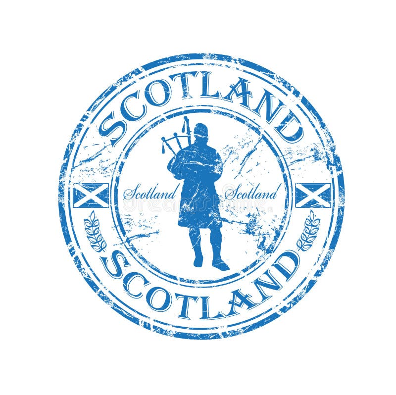 Scotland rubber stamp stock illustration