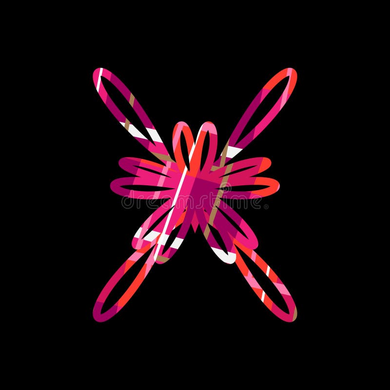 Butterfly Logo Abstract Ribbon Design style. vector illustration