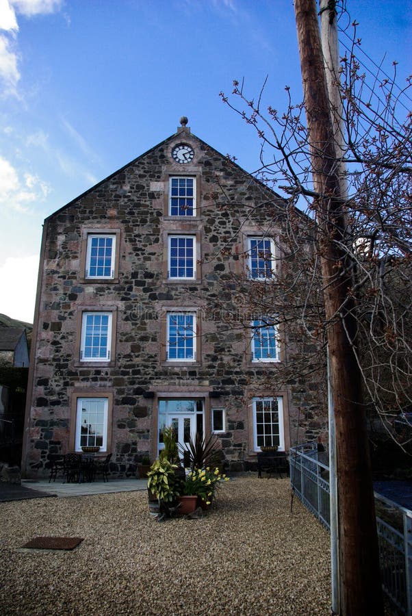 Scottish Converted Millhouse Stock Photo Image of clock, millhouse