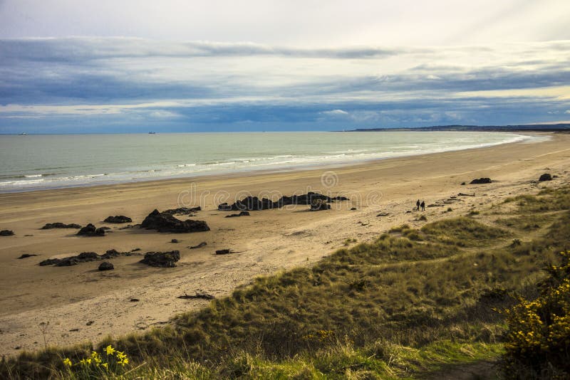 Scottish landscape. St Cyrus Beach, Montrose, Aberdeenshire, Scotland, UK