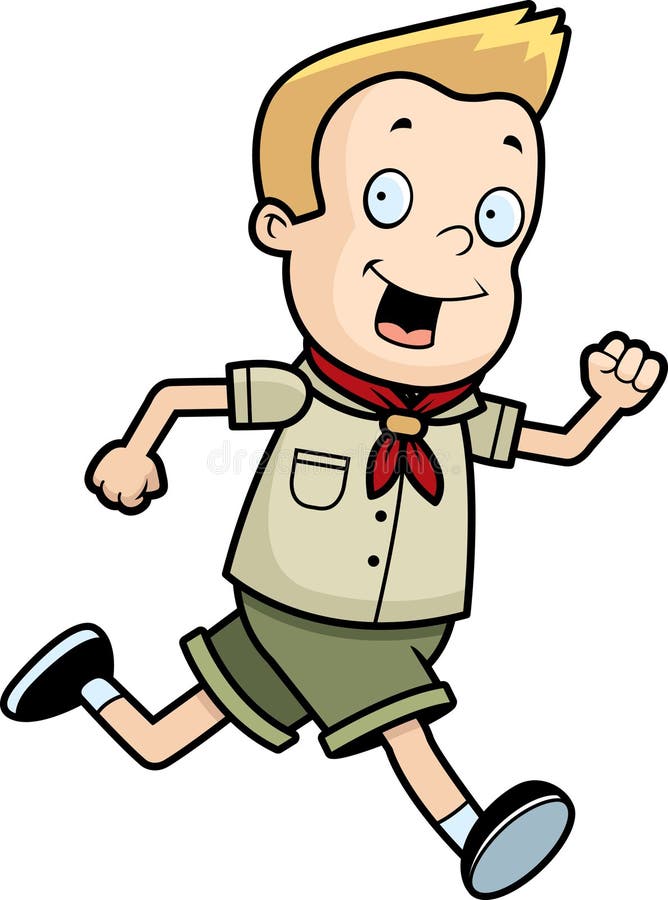 Scout Running stock vector. Illustration of cartoon, scout ...