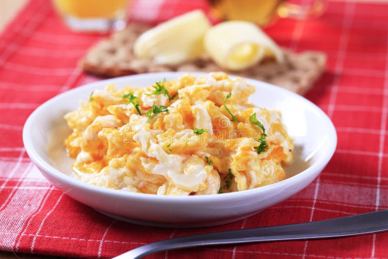Scrambled Eggs and Smoked Salmon Stock Photo Image of smoked, fish