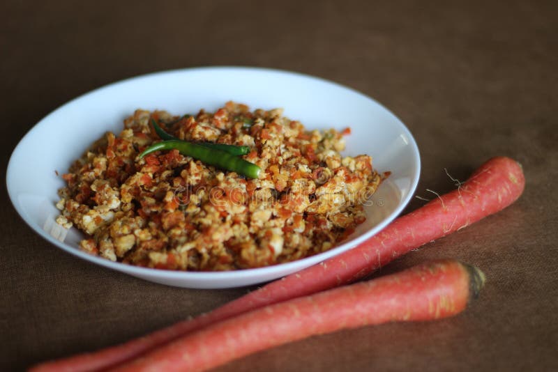 Scrambled Eggs with Carrots Stock Photo Image of brunch, morning