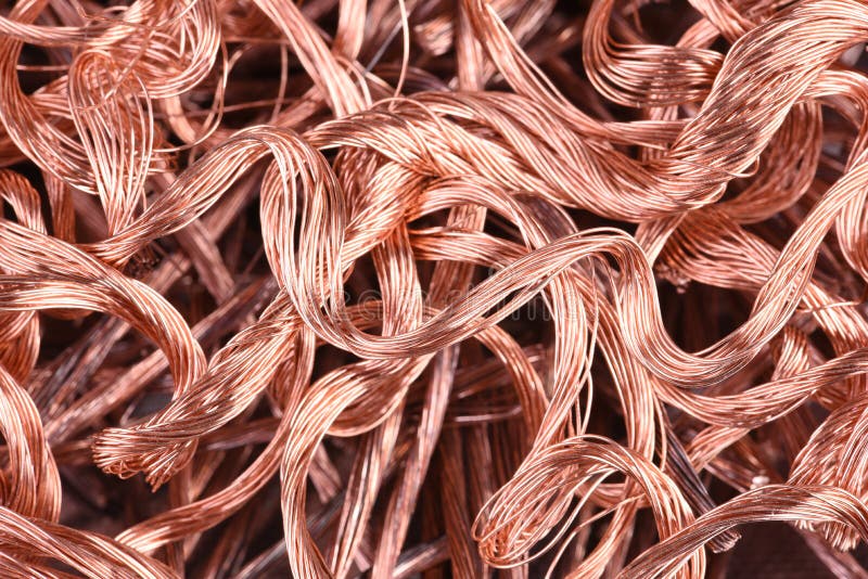 Scrap copper wire stock image. Image of copper, golden 35072513