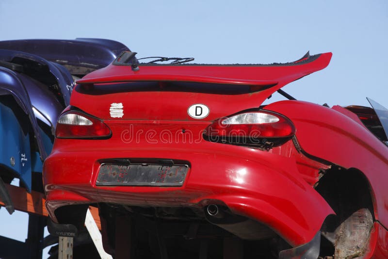 Scrap metal car stock image. Image of metal, recycling 95065571
