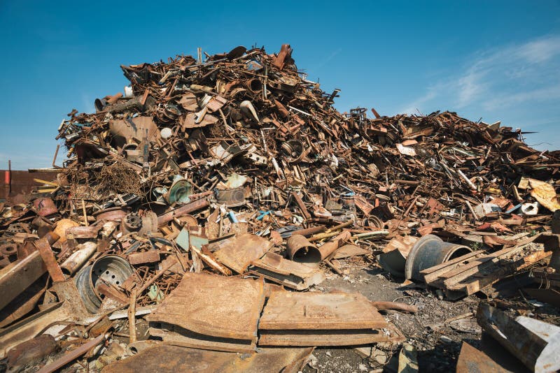 Scrap metals stock images
