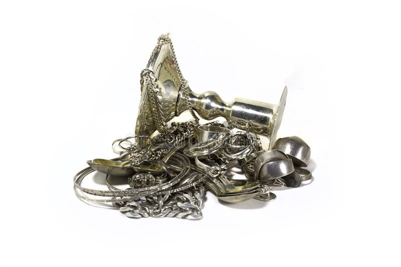 Scrap sterling silver stock photo. Image of melt, antiquities 30547976