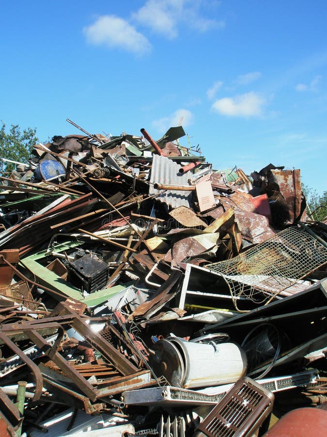 Scrap yard used metal waste