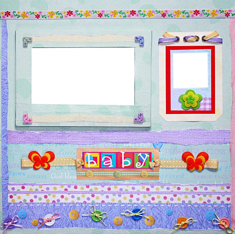 Scrapbook cover design stock illustration. Illustration of objects