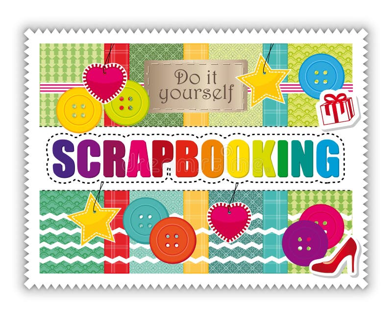 Vintage Scrapbooking Set Vector Eps 10 Stock Illustration