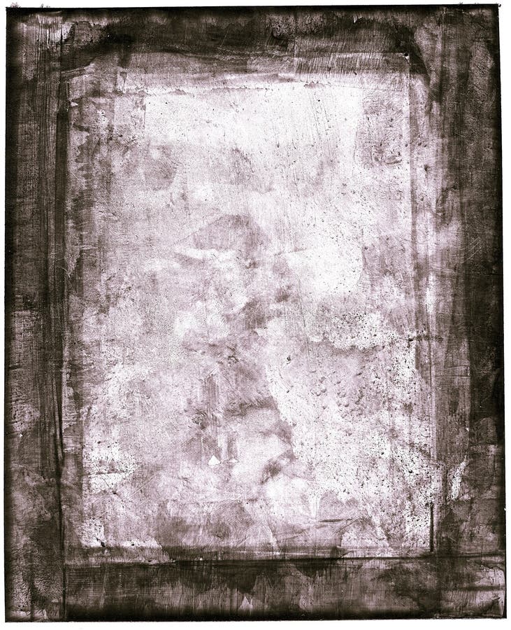 Scraped Frame with Brayer Tracks