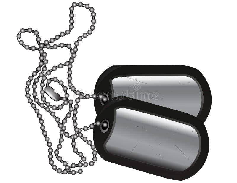 Scratched Dog Tags with Chain