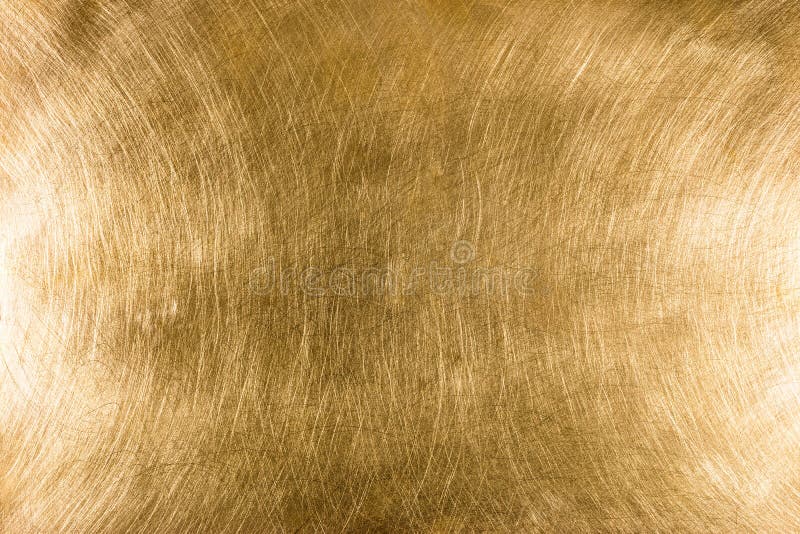 Scratched Industrial Brass Metal Plate Textured Background Pattern
