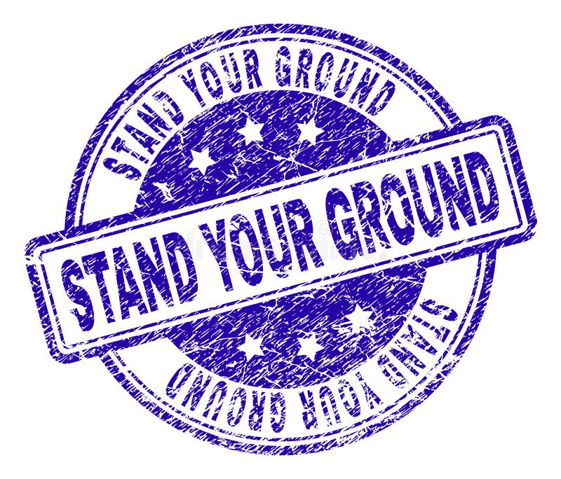 Textured Stand Your Ground Stamp and Square Dot Mosaic Email Symbol