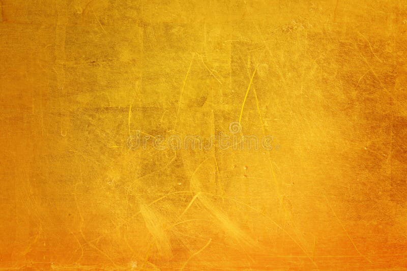 Scratches on a Metallic Gold Background. Stock Photo Image of brass