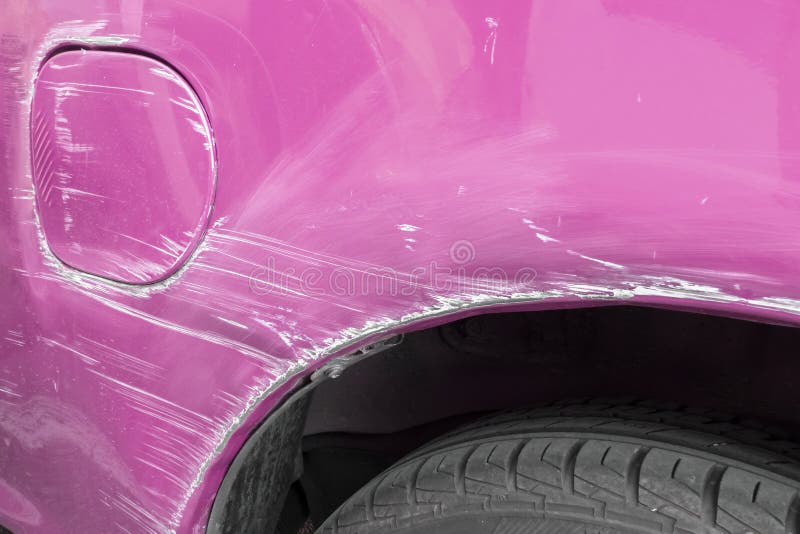 Scratches on the Side of the Car Stock Photo Image of silver, color